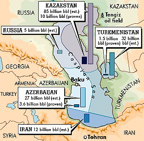 Caspian Sea map