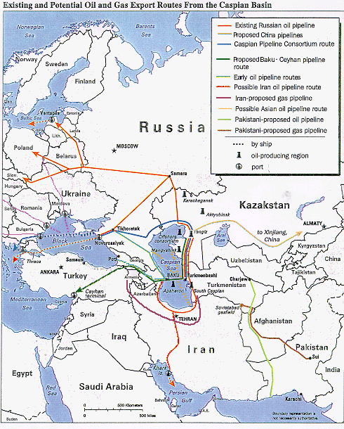 Caspian Sea map