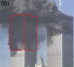 Both towers burning